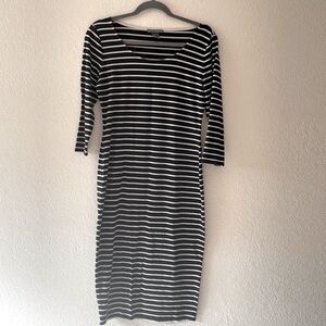 Chelsea & Theodore Stripe stretch dress